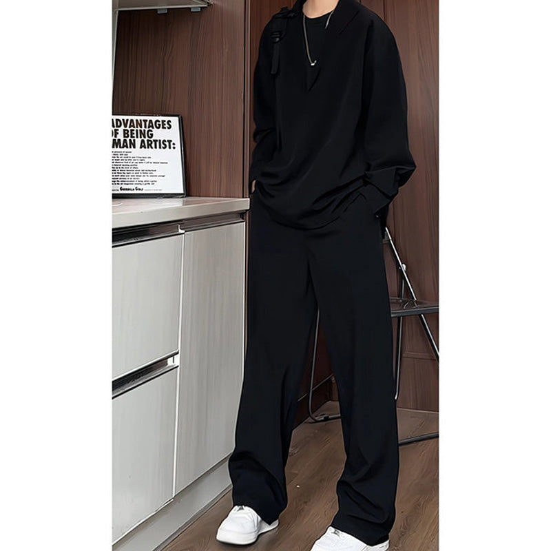 🔥False tweedelig V-hals shirt & broek set
