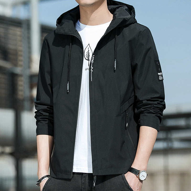 Casual jas met capuchon in Koreaanse stijl