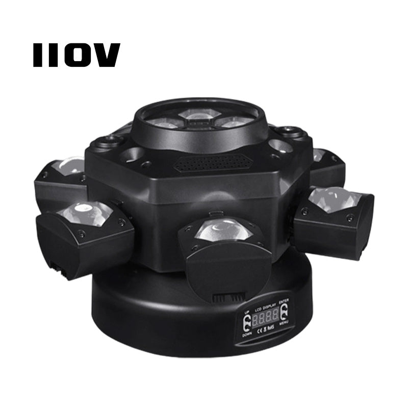 🔈✨ Nu 48% Korting – Beperkte Tijd! ⏰ Multi-Beam LED Sfeerverlichting – 6 Beweegbare Lichten, Geluidsgeactiveerd & Met Afstandsbediening!