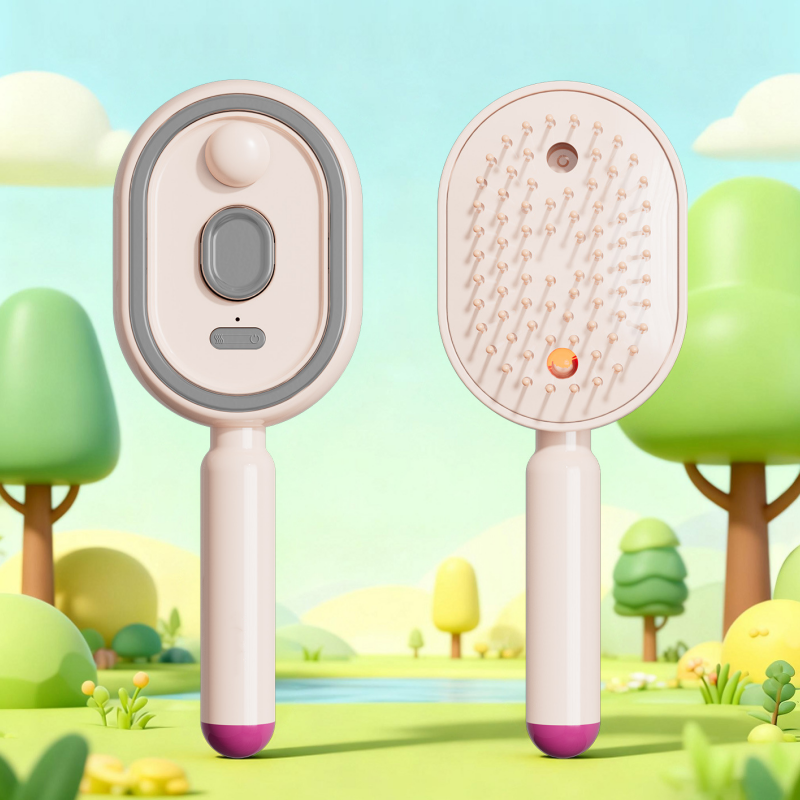 🥳2026 HOT SALE🥳💞50K+ VERKOCHT!💆♀️🔘50% KORTING! Elektrische haarborstel met spray & massage – Zacht ontwarren, voedende nevel. Zachte borstelharen, reiniging met één druk op de knop. ✨🪮