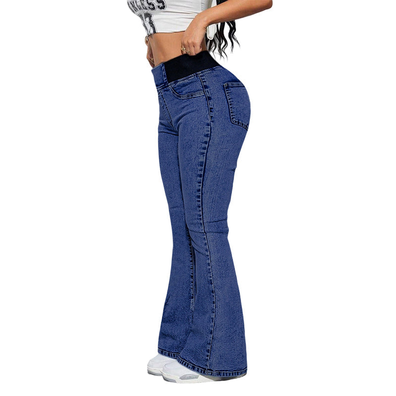 👖Dames high-waist stretch flared denim jeans🚀