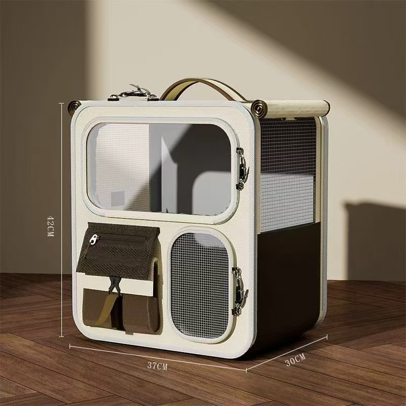 Dierentransportbox op wieltjes met grote inhoud