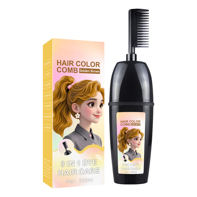 ⏰TIJDELIJKE ACTIE💇♀️ 3-in-1 Haarkleurkam, één-druk ontwerp, geen rommel & tijdbesparend ✨