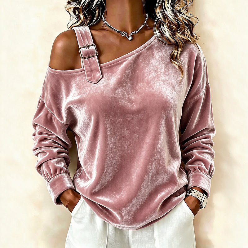 Losvallende off-shoulder pullover voor dames