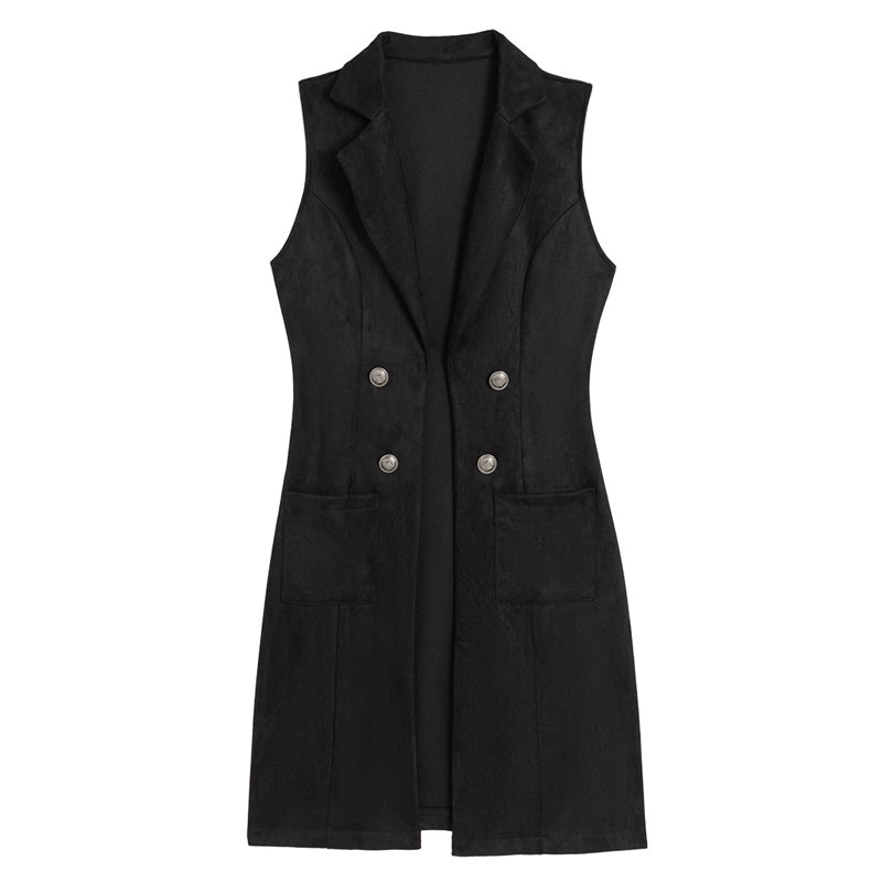๐ Gratis verzending Dames Mouwloze Longline Blazer โ Elegante Open Voorkant & Verfijnde Pasvorm ๐ค