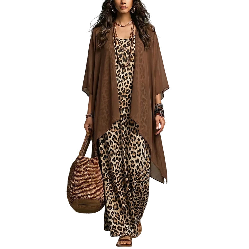 ✨ Nieuwe Collectie – Speciale Prijs! 🌸 Dames Elegante Maxi Jurk & Cover-Up Set 👗 vloeiende pasvorm, stijlvolle uitstraling & comfortabel draaggevoel