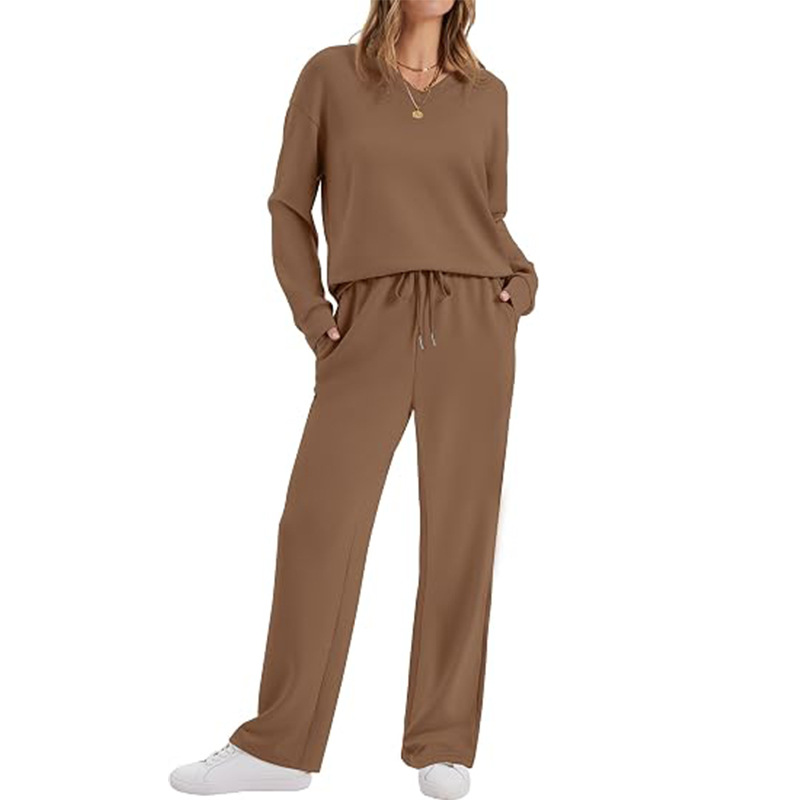2-delige loungebroek en top set voor dames casual