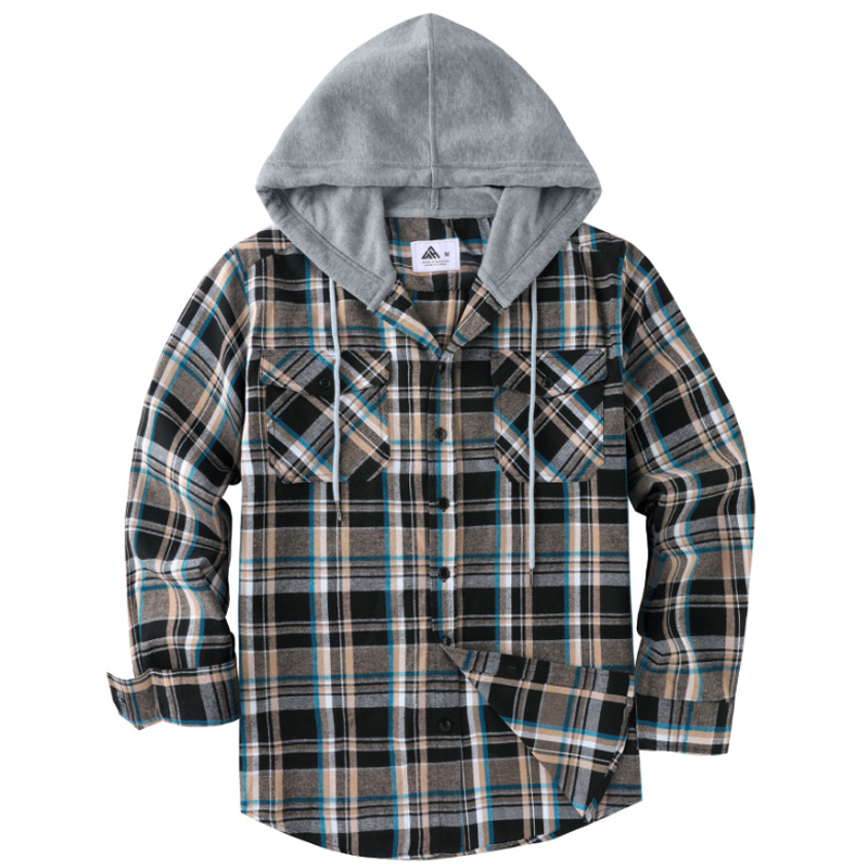 🔥 50% KORTING 🧥 Heren Geruit Flanellen Capuchonhemdjack 👔 Warme Laagjeslook, Zachte Stof & Casual Winterstijl