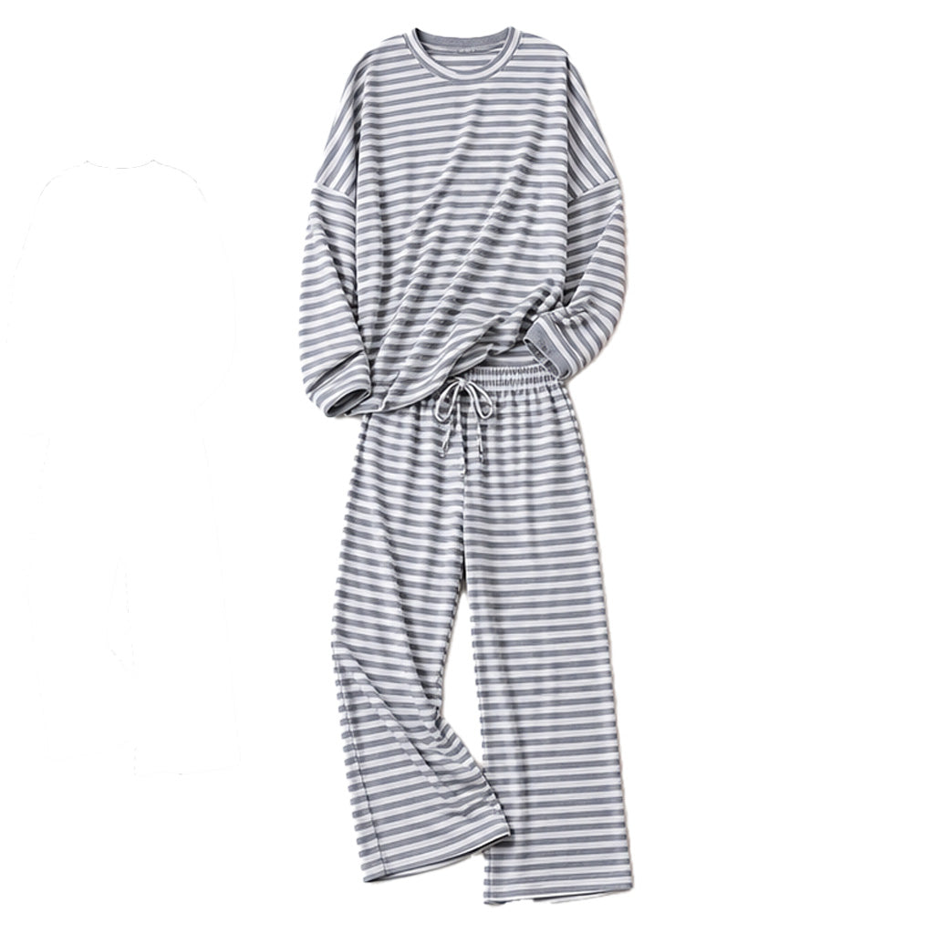 š„Gratis verzendingāļøCasual gestreepte dames set van top en broek