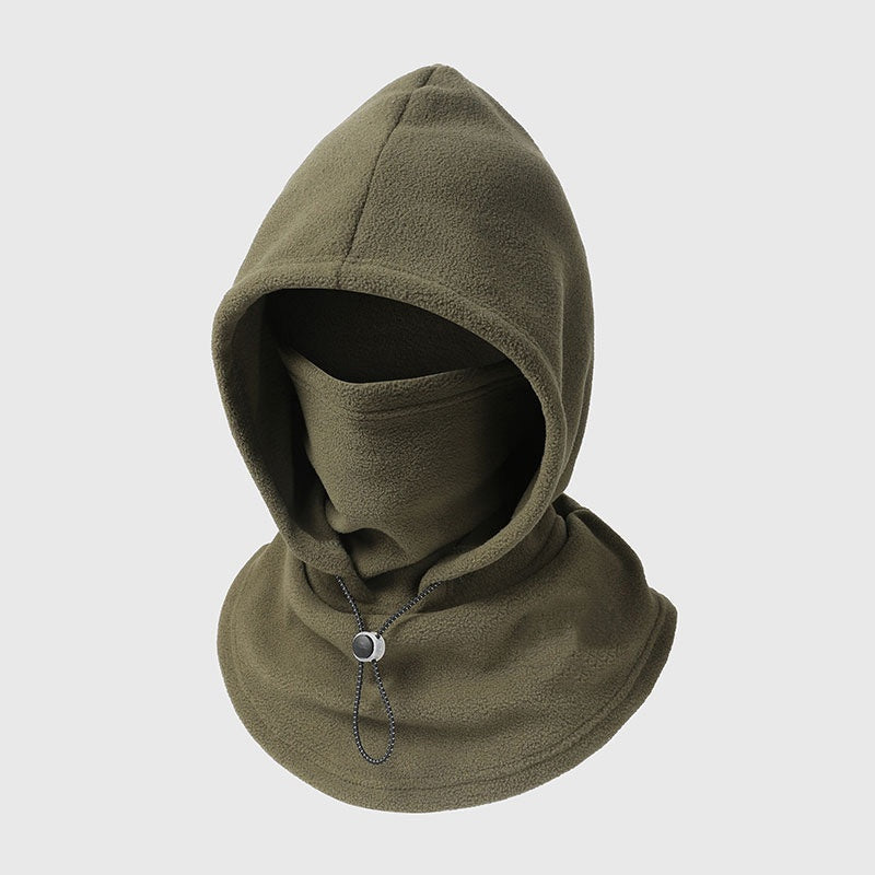 ❄️ Winter Outdoor Essential 🧣 Thermische Bivakmuts met Gezichtsmasker & Trekkoord – Warm, Comfortabel & Windbeschermend