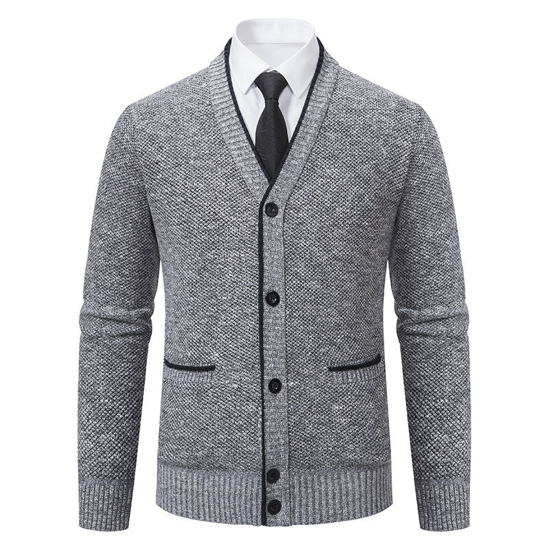 🔥 Vandaag Extra Voordelig - Heren casual vest met knopen en breisel ✨ breisel stof knopen mouwloos laagjeslook