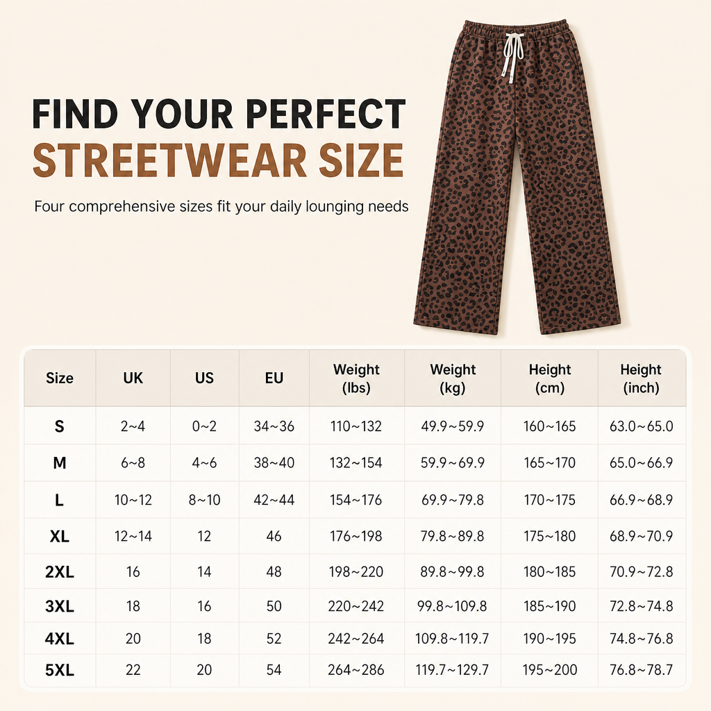 🔥Gratis verzending✈️Dames joggingbroek met luipaardprint, wijde pijpen en trekkoord – loszittende, casual broek voor thuis