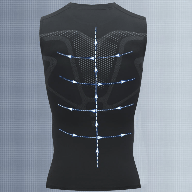🎉 Ionische shapewear vest – Compressie en verkoeling – Body contouring en mouwloos – Onzichtbaar onder kleding 🕶️