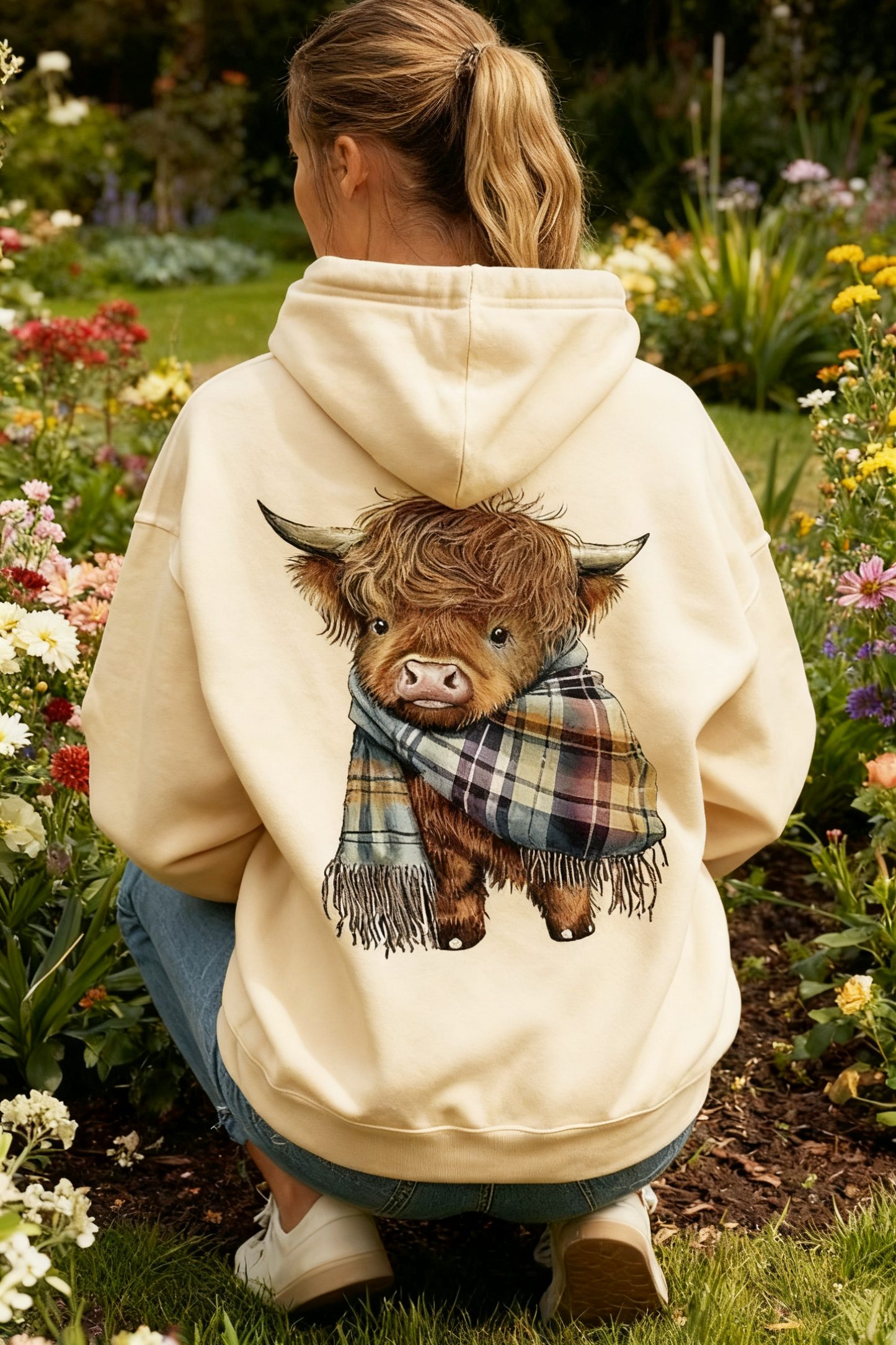 🐮 50% KORTING!!🎁Schattige Highland Cow warme hoodie met fleece voering