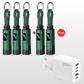 🔋4-in-1 Sleutelhanger Laadkabel met Display – Draagbare Snellaadkabel tot 65W met Live Wattage Monitor