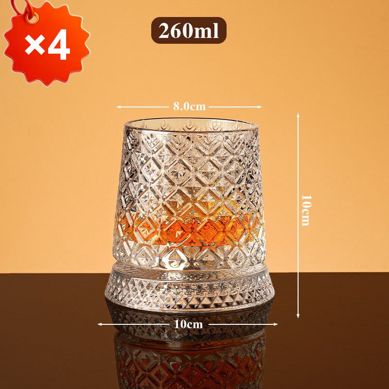 ✨ Luxe Draaiend Drinkglas – Het Perfecte Cadeau voor Whisky Liefhebbers 🥃