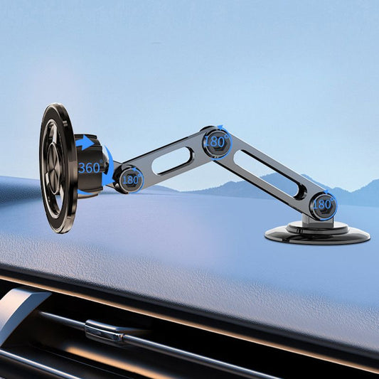 🚗360-graders rotasjon Helmetall magnetisk biltelefonholder
