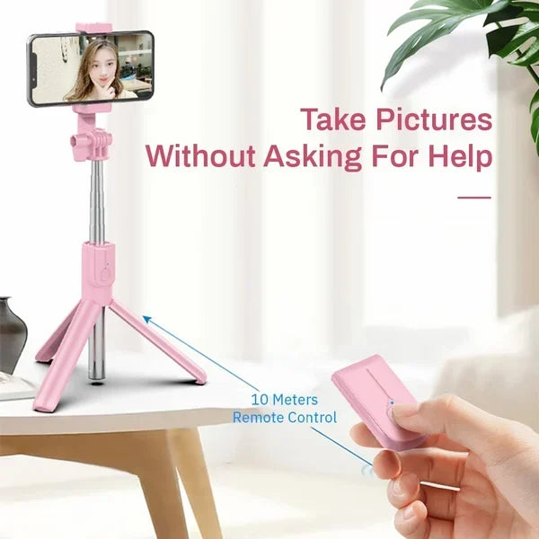 🔥Hot Sale 50% KORTING🎁Nieuwe multifunctionele verbeterde telefoon uitschuifbare selfiestick en statief