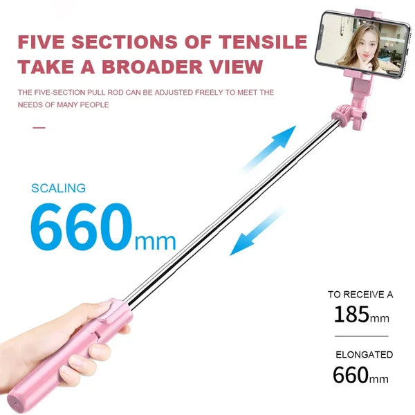 🔥Hot Sale 50% KORTING🎁Nieuwe multifunctionele verbeterde telefoon uitschuifbare selfiestick en statief