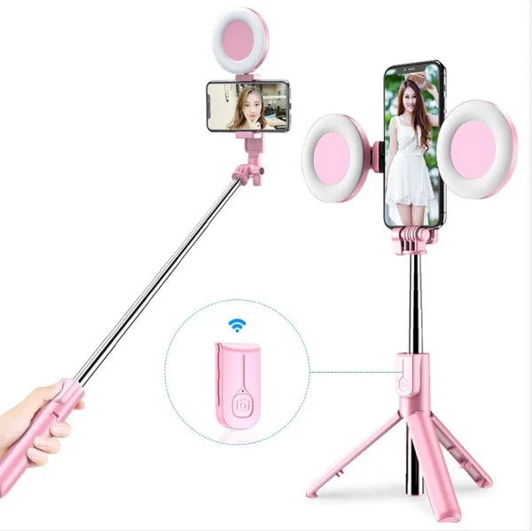 🔥Hot Sale 50% KORTING🎁Nieuwe multifunctionele verbeterde telefoon uitschuifbare selfiestick en statief