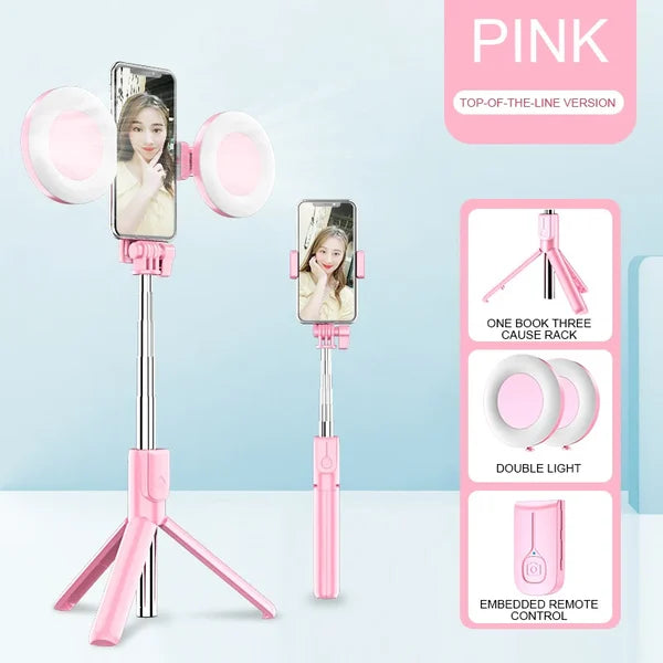 🔥Hot Sale 50% KORTING🎁Nieuwe multifunctionele verbeterde telefoon uitschuifbare selfiestick en statief