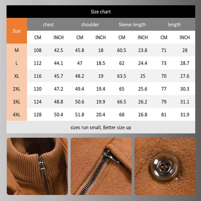 🔈50% Korting🔥Nieuwe Wollen Herenjas met Dubbele Kraag voor Herfst en Winter