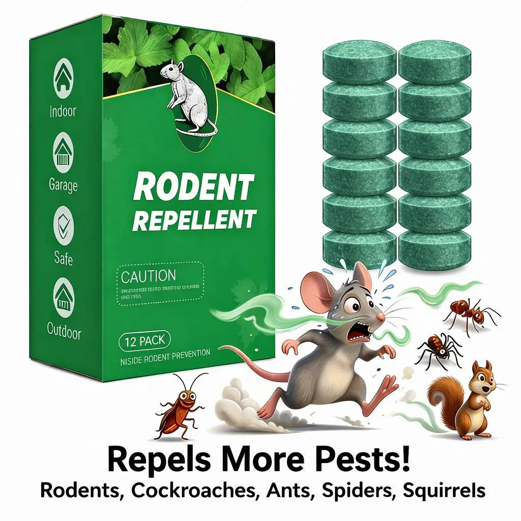 ❄️Zomerfresh 50% Korting!🛡️Plantaardige Ongedierte Afweertabletten – Gifvrij Muizen- en Insectenafweermiddel voor Binnen, Buiten, Garage & Tuin