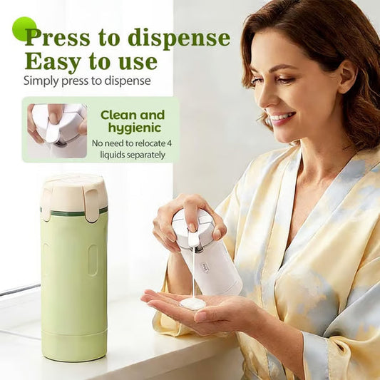 🎁2026 Nieuw binnen 50% KORTING💥🧴4-in-1 Hervulbare Reisflessen Set – Lekvrij, Compact & Georganiseerd: Perfect Voor Reizen/Vakantie!