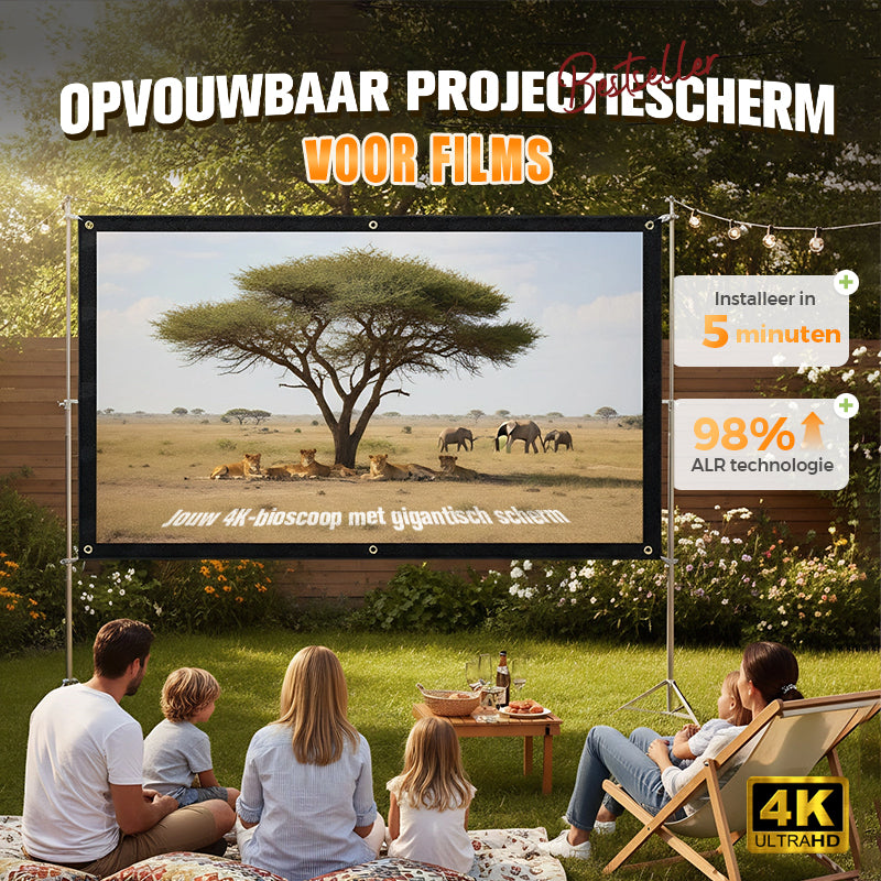 ❄️Zomerfresh 50% Korting!📱Draagbare Projector 4K Lichtdicht Kamerscherm