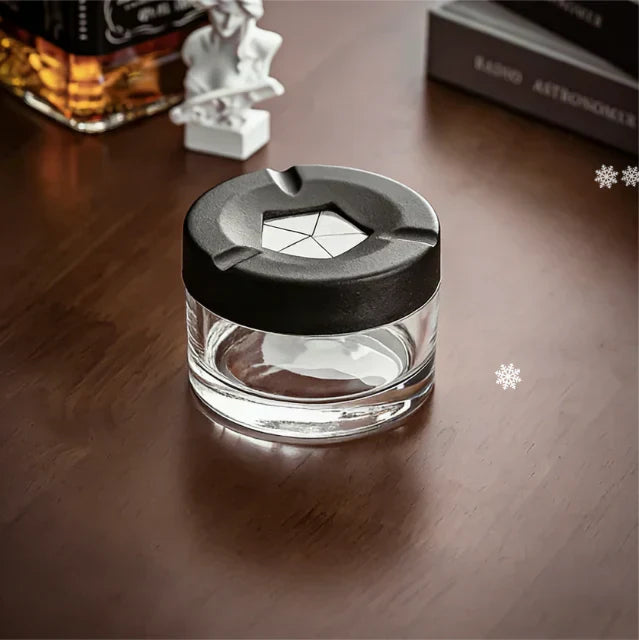 🔥360° draaibare asbak van roestvrij staal 🚬 Geurvrij & met sigarettenhouder voor in de auto & thuis