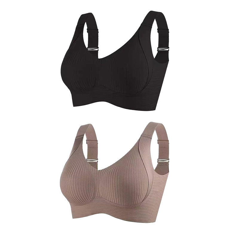 🎁Koop 1, krijg 3 pakketten💕Dames rib-kousen beha push-up draadloos & verstelbaar🌸
