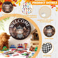 🐇 Paasuitverkoop: 50% korting!!💥 Highland Cow-bord Verwisselbaar welkomstbord met magneten Afneembare hoeden Schattige koeien om op te hangen