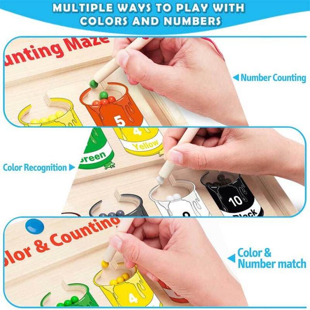 🎁🔥Kerstmis-uitverkoop✨【Curiosity Expedition Play Kit】✨ -🔢🎨Magnetisch kleuren- en cijferdoolhof!🚀