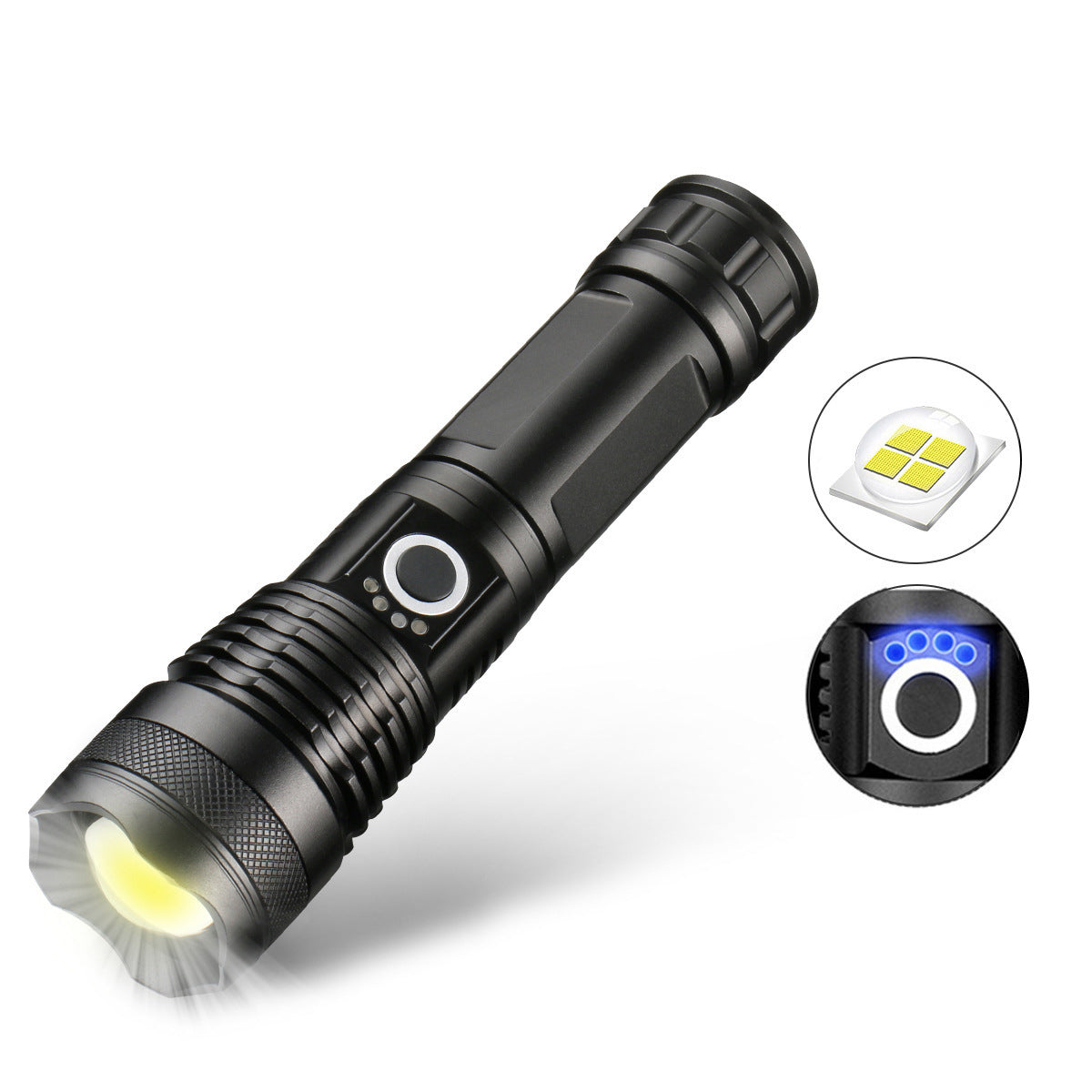 ✨ 90000 lumen tactische LED-zaklamp – 3 jaar garantie, oplaadbaar en te gebruiken als powerbank! ⚡🔦