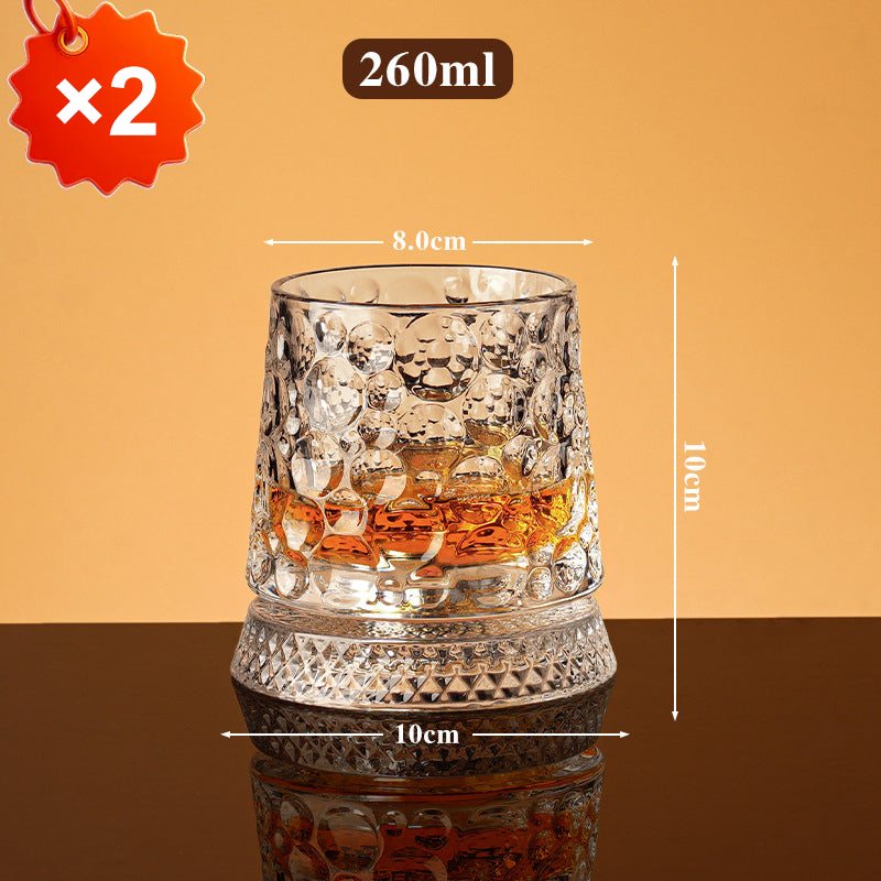 ✨ Luxe Draaiend Drinkglas – Het Perfecte Cadeau voor Whisky Liefhebbers 🥃