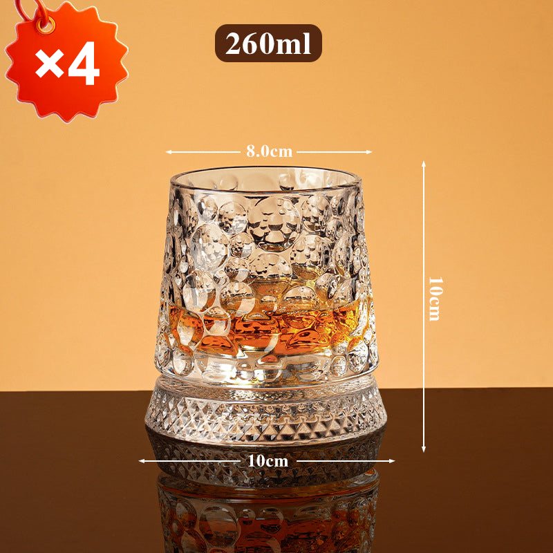 ✨ Luxe Draaiend Drinkglas – Het Perfecte Cadeau voor Whisky Liefhebbers 🥃
