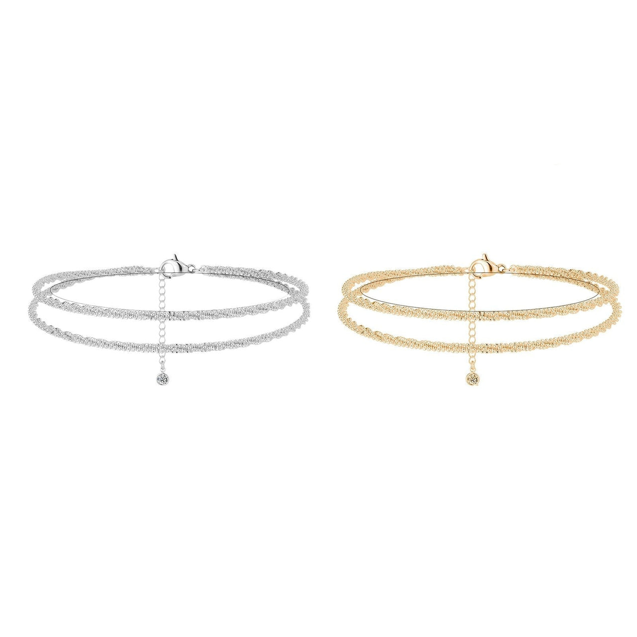 🥰Dainty Gelaagd Waterdicht Enkelbandje Voor