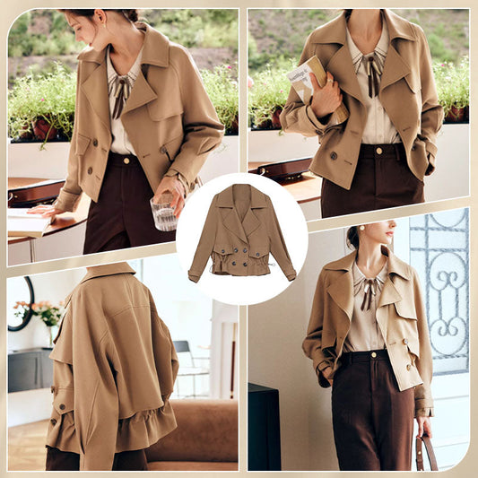 Korte mode-trenchcoat in Koreaanse stijl
