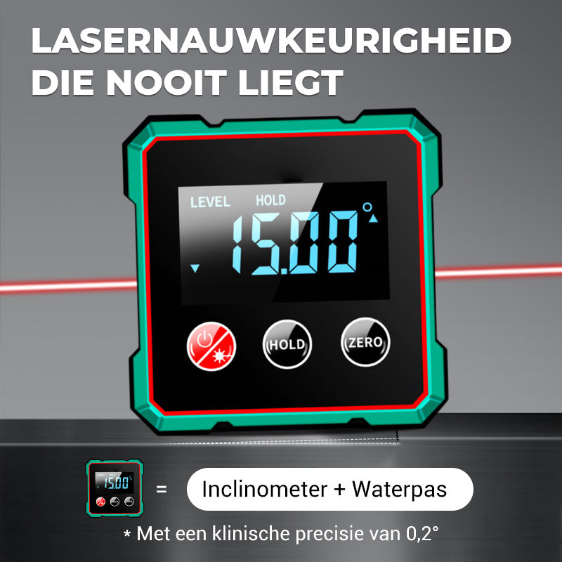 ⏳ Beperkte Tijd! Bespaar 50% – Magnetische Digitale Laser Hoekzoeker voor Snel & Exact Meten! 💥