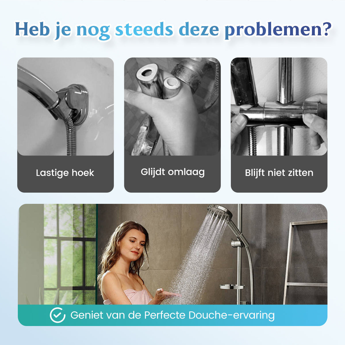🚿🔩 Handdouchehouder – stevig & boorvrij 🛠️
