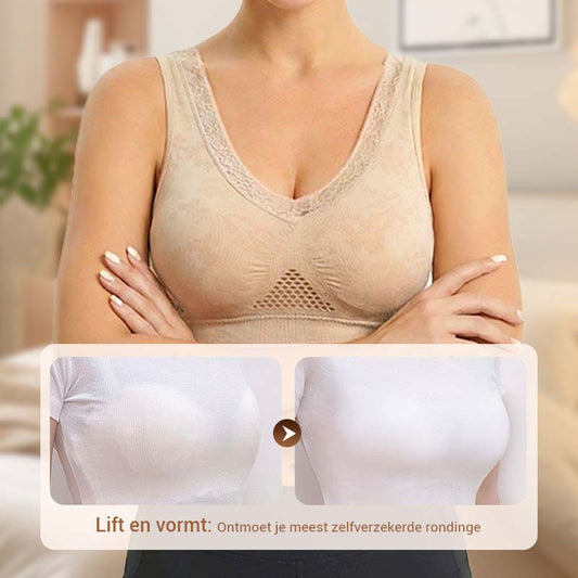 ✨ 1+1 GRATIS! Knooploze Katoenen BH – Comfortabel, Vormgevend & Ademend 💖