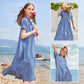 🛍️Nieuwe exclusieve zomerkleding👗Gestreepte revers-overhemdjurk met knopen | Met functionele zakken