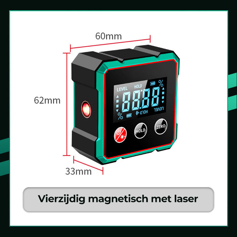 ⏳ Beperkte Tijd! Bespaar 50% – Magnetische Digitale Laser Hoekzoeker voor Snel & Exact Meten! 💥