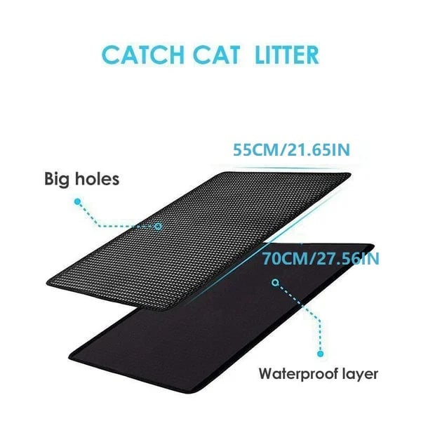 🐱 Tapis Antidérapant pour Litière pour Chat – Antislip, Gemakkelijk Schoon Te Maken & Waterdicht (Huis Ruweloos & Kattenvriendelijk!)