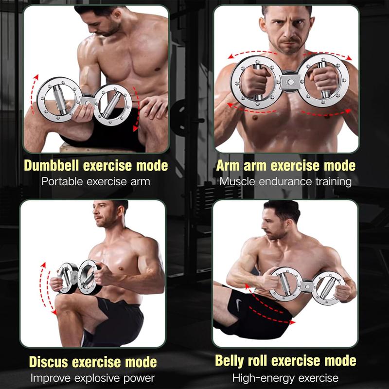 [Trainingsapparaat voor thuisgebruik] Spinning Rotator Burn-apparaat, 12 lb-trainingsapparaat voor armen en schouders met instelbare weerstand, onderarm- en grijpkrachttrainer voor mannen en vrouwen – voor thuis en in de sportschool