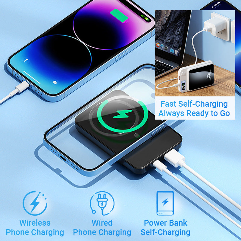 🖤⚡ BLACK FRIDAY 44% KORTING Ultra-Slim Magneet Powerbank 10000mAh – 2× Sneller Opladen, Draadloos & Vast 🚀