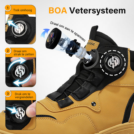 Heren outdoor werkschoenen met draaibare gesp (waterdicht, antislip, comfortabel en ademend)