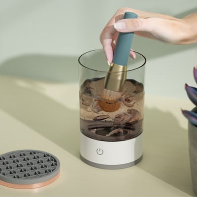 🎄 Automatische Make-Upkwastenreiniger – Grondige Reiniging, Meerdere Kwasten Tegelijk & Huidveilig | Kerst Early Bird Deal – 42% Korting ✨