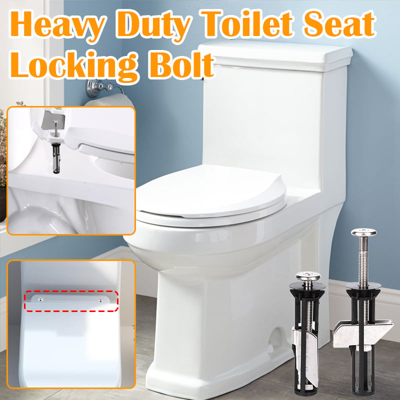 🔥 Koop 1, Krijg 1 Gratis ! ✨ Versterkte Bevestigingsset voor Toiletbril - Roestvrij Staal, Universele Maat, Eenvoudige Montage zonder Schroevendraaier 🔧🚽