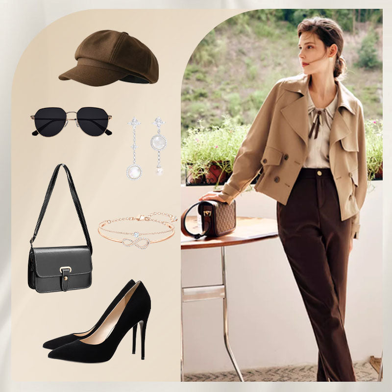 Korte mode-trenchcoat in Koreaanse stijl